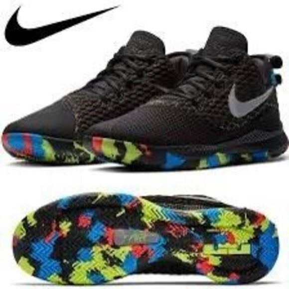 Nike Men's Size 12 Lebron James Witness Athletic Shoe Black Multi Sneaker Gym - Picture 2 of 14